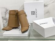 	 Givenchy Shark Lock Tan Ankle Boots - 3