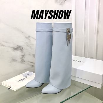 Givenchy Shark Lock Blue Grey Pants Boots