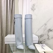 Givenchy Shark Lock Blue Grey Pants Boots - 5