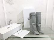 	 Givenchy Shark Lock Dark Grey Pants Boots - 3