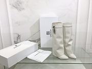 	 Givenchy Shark Lock White Beige Pants Boots - 4