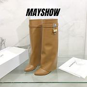 	 Givenchy Shark Lock Tan Pants Boots - 1