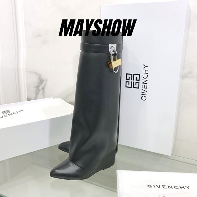 	 Givenchy Shark Lock Black Pants Boots - 1