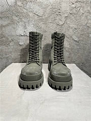 Balenciaga Strike Canvas Combat Boots in Green - 2