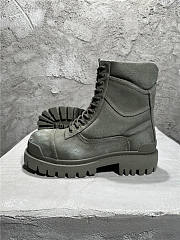 Balenciaga Strike Canvas Combat Boots in Green - 4