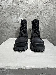 Balenciaga Strike Canvas Combat Boots in Black  - 2