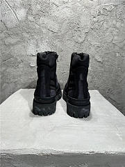 Balenciaga Strike Canvas Combat Boots in Black  - 4