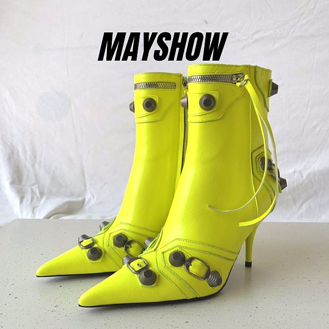 	 Balenciaga Cagole 90mm Bootie in Yellow  - 1