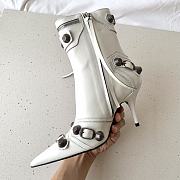 	 Balenciaga Cagole 90mm Bootie in White  - 3