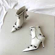 	 Balenciaga Cagole 90mm Bootie in White  - 4