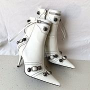 	 Balenciaga Cagole 90mm Bootie in White  - 5