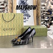 Gucci x Balenciaga The Hacker Project Knife pump in black leather - ‎680760 ULR00 1146 - 1