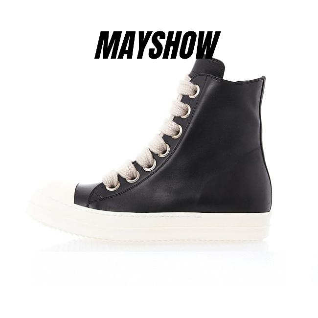 Rick Owens Strobe High Mega Lace Black Milk - RU02B2890LPOW1 911 - 1