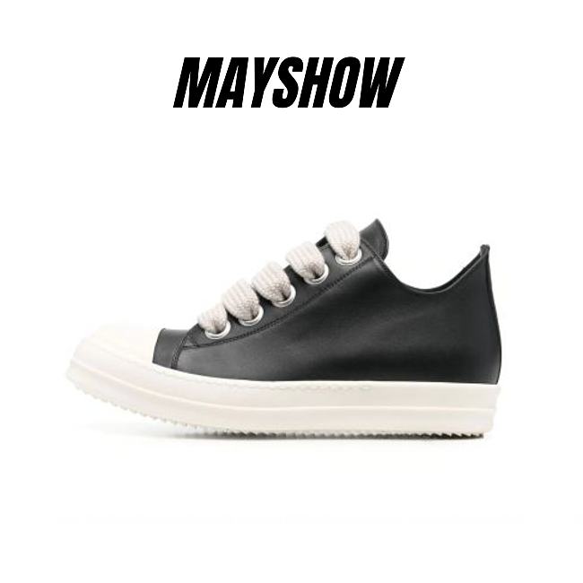 Rick Owens Fogachine Megalace Low Black Milk - 1