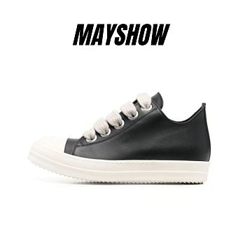 Rick Owens Fogachine Megalace Low Black Milk