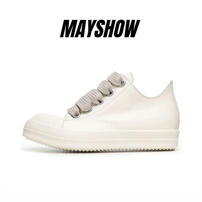 Rick Owens Fogachine Megalace Low Cream White - 1