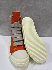 Rick Owens DRKSHDW Fogachine Mega Lace Orange Canvas High Top - DS01B7800DMW1 5311 - 5