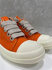 Rick Owens DRKSHDW Fogachine Mega Lace Orange Canvas Low Top - DU01B7802DMW1 5311 - 2