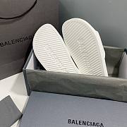 	 Balenciaga Pool Slides Logo Black White  - 4