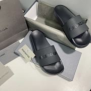 Balenciaga Pool Slides Double Black - 565826W1S841000 - 2