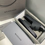 Balenciaga Pool Slides Double Black - 565826W1S841000 - 3