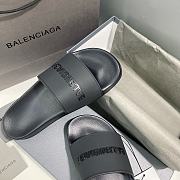 Balenciaga Pool Slides Double Black - 565826W1S841000 - 4