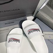 	 Balenciaga Pool Slide White  - 3