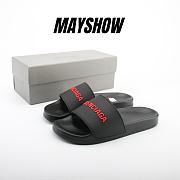 Balenciaga Pool Slide Black Red - 1