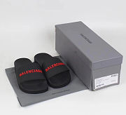 Balenciaga Pool Slide Black Red - 3