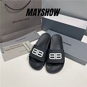 Balenciaga Pool Slides 3D BB Glow Logo - 656395W1S851090 / 656395W1S861073 - 1