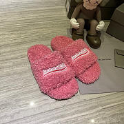 	 Balenciaga Furry Slide Pink - 2