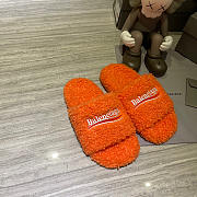 	 Balenciaga Furry Slide Orange - 3