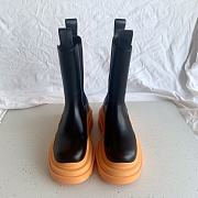 Bottega Veneta Tire Chelsea Boot Black Tangerine - 3