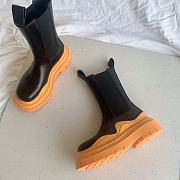 Bottega Veneta Tire Chelsea Boot Black Tangerine - 4