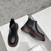 Bottega Veneta Black Brown Mid Tire Ankle Chelsea Boot - 630281VBS501024 - 5