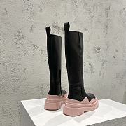 Bottega Veneta Tire Chelsea Knee High Boot Black Pink - 4