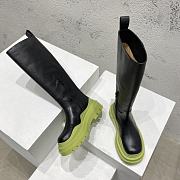 Bottega Veneta Tire Chelsea Knee High Boot Black Seagrass - 3