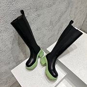 Bottega Veneta Pistachio Flash Knee High Chelsea Boot Shearling - 3