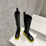 Bottega Veneta Black Kiwi Flash Knee High Chelsea Boot Shearling - 5