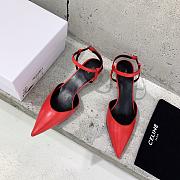 Celine Kitten With Metal Toe In Orange Red - 347853010C.20BI - 5