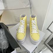 Celine Jane Mid Lace-up Sneaker In Yellow - 4