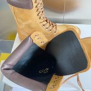 Celine Kurt High Lace-up Boot In Nubuck Calfskin Light Tan - 344273584C.18LA - 5