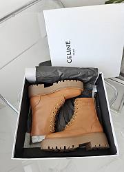 Celine Bulky Laced Up Boot In Shiny Bull Tan - 345553190C.04LU - 5