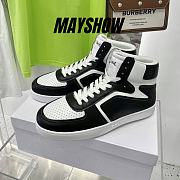 Celine CT-01 Z Trainer High Top Sneakers Black Optic White - 342813338C.38AB - 1