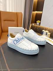 Chloe Storm Blue Lauren Sneaker with Strap - CHC20A363M141F - 2