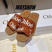 Chloe Terracotta Red Woody Flat Mule - CHC22U188Z3841 - 1