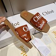 Chloe Terracotta Red Woody Flat Mule - CHC22U188Z3841 - 2