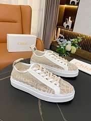 Chloe Mild Beige Lauren Sneaker In Lace - CHC19U108D26J1 - 5