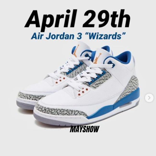 Detailed Look At The Air Jordan 3 “Wizards” CT8532-148 - 1