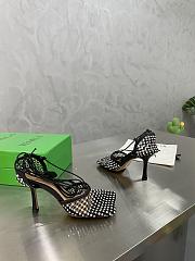 Bottega Veneta Black Sparkle Stretch Lace-Up Sandal - 667206V0GU11013 - 5